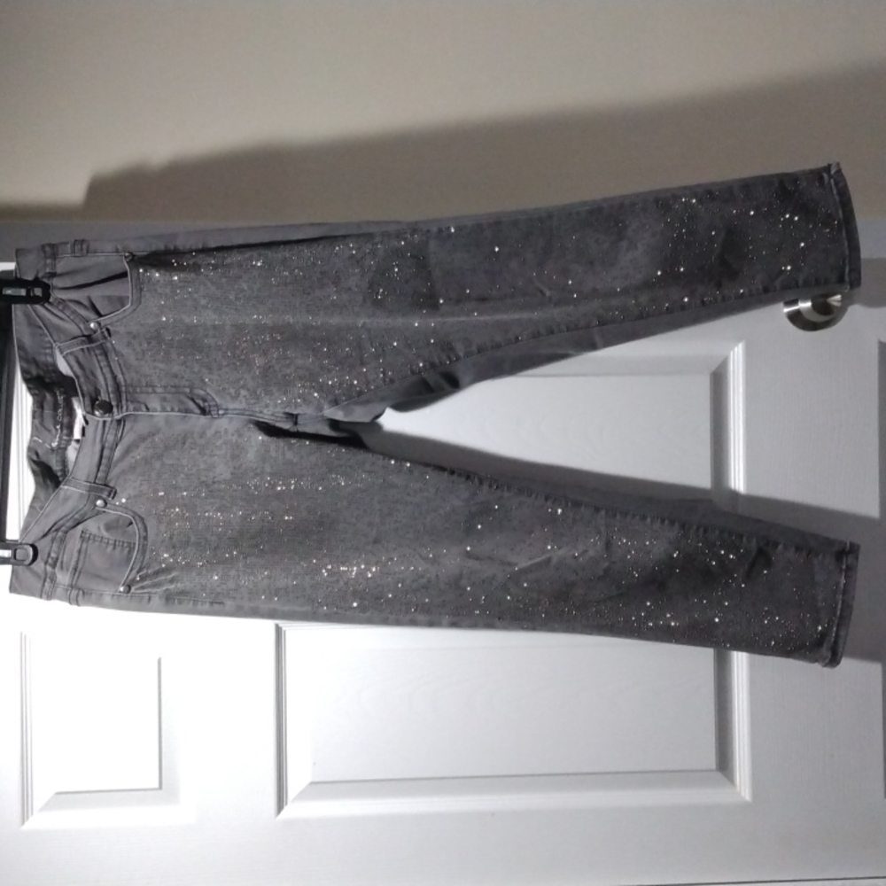 Gray beaded jeans size 16 by Lane Bryant